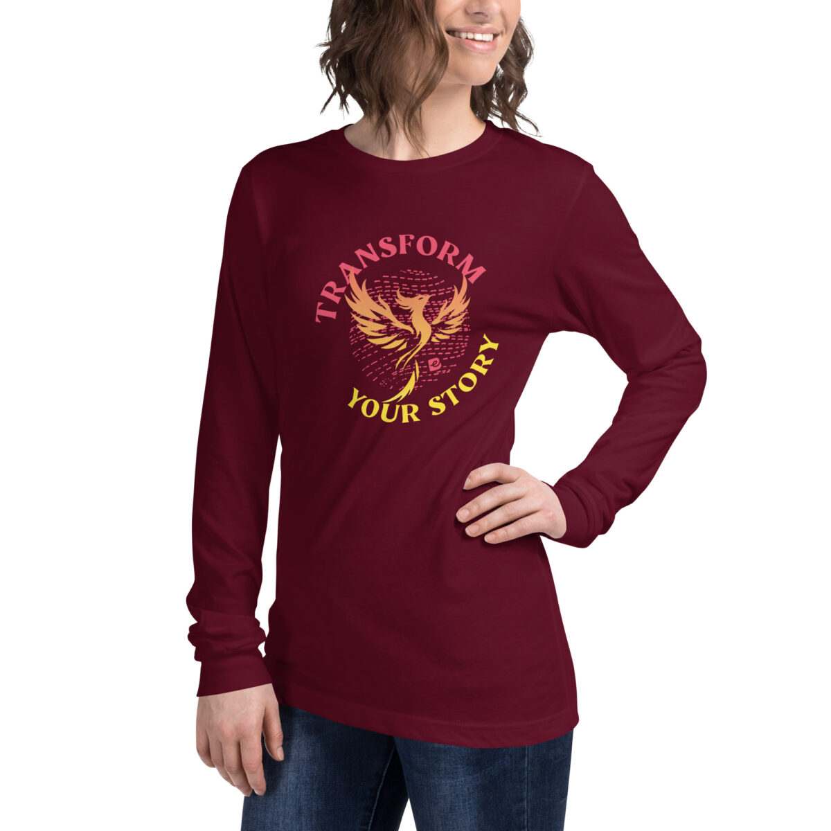 unisex long sleeve tee maroon left front 6711959112a75.jpg