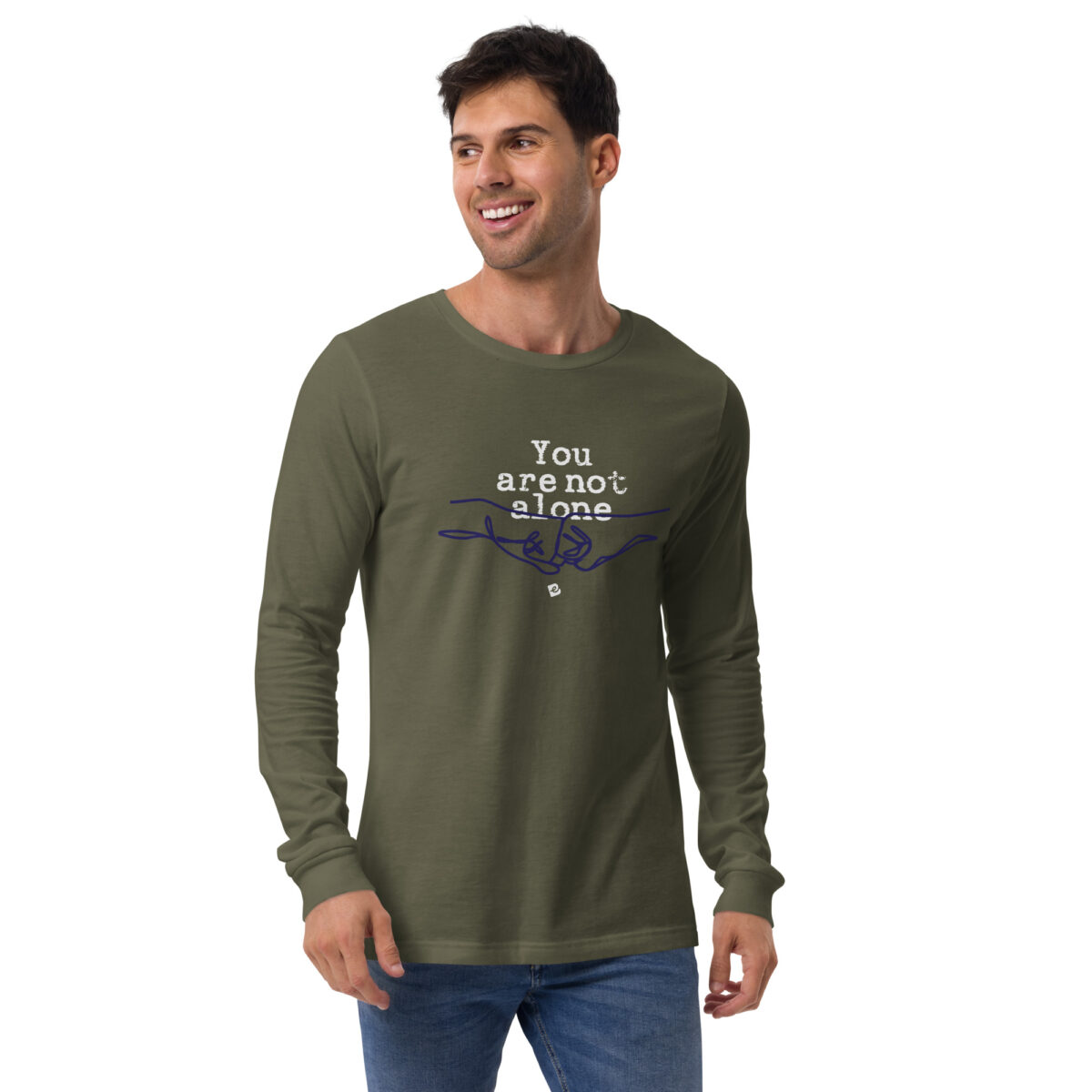 unisex long sleeve tee military green front 671187a025829.jpg