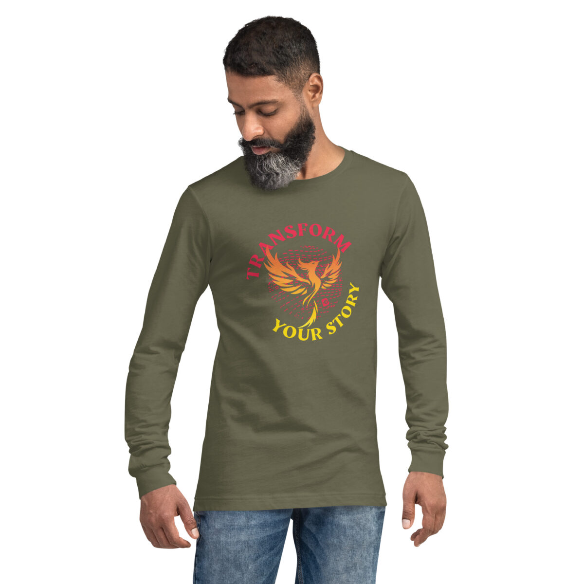 unisex long sleeve tee military green front 671195913876c.jpg