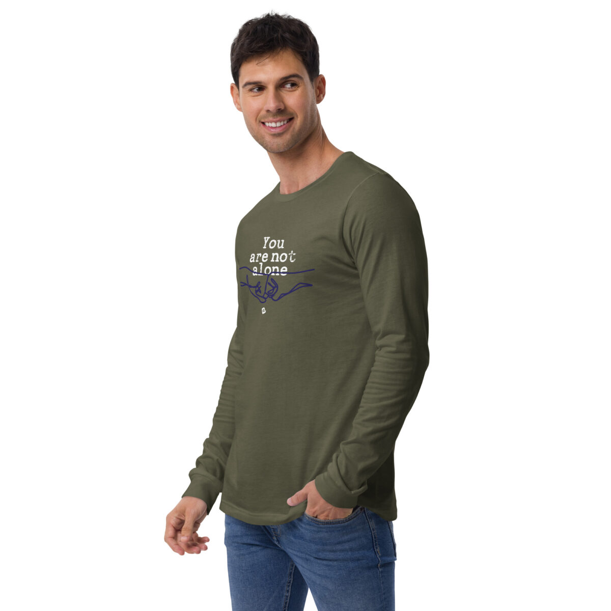 unisex long sleeve tee military green left front 671187a02c22a.jpg