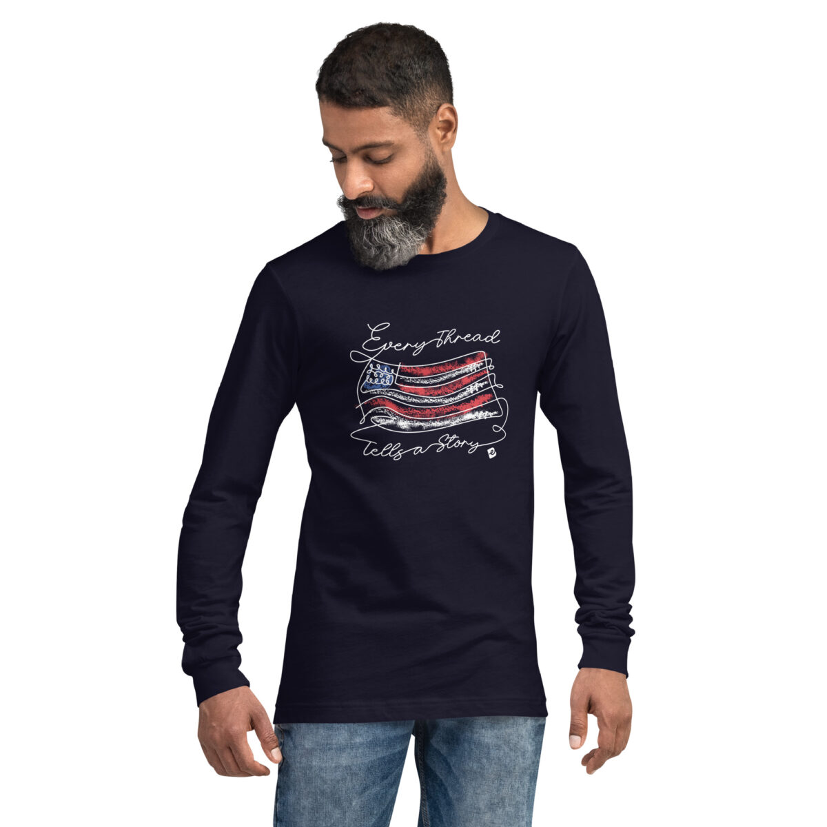 unisex long sleeve tee navy front 671293e7c9d44.jpg