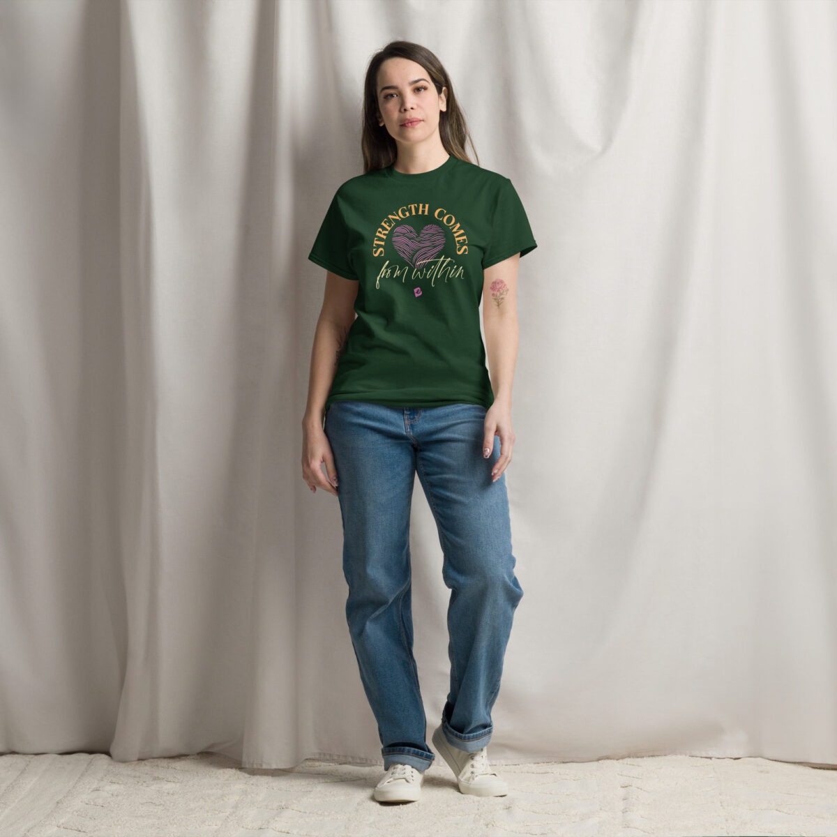 unisex classic tee forest green front 682b4be86b125.jpg