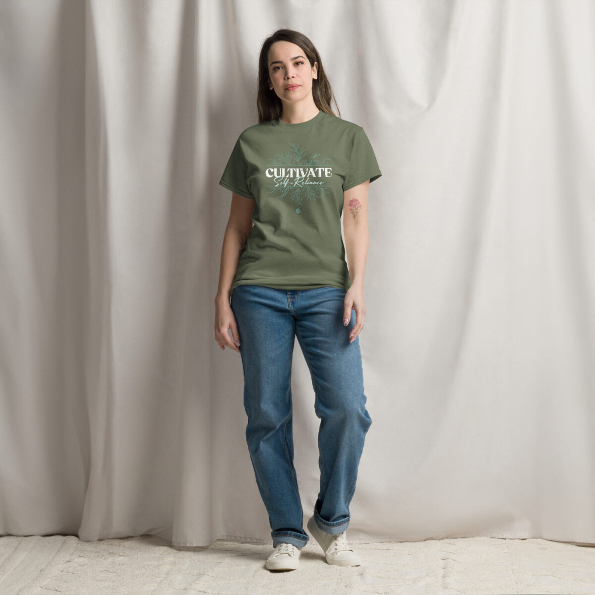 unisex classic tee military green front 682b4665cd8a1.jpg